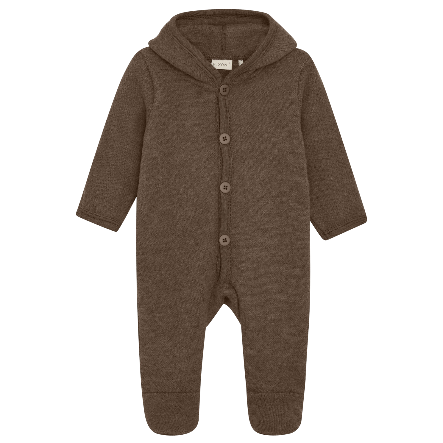 Fixoni Baby Heldragt i merinould - Rain Drum Melange