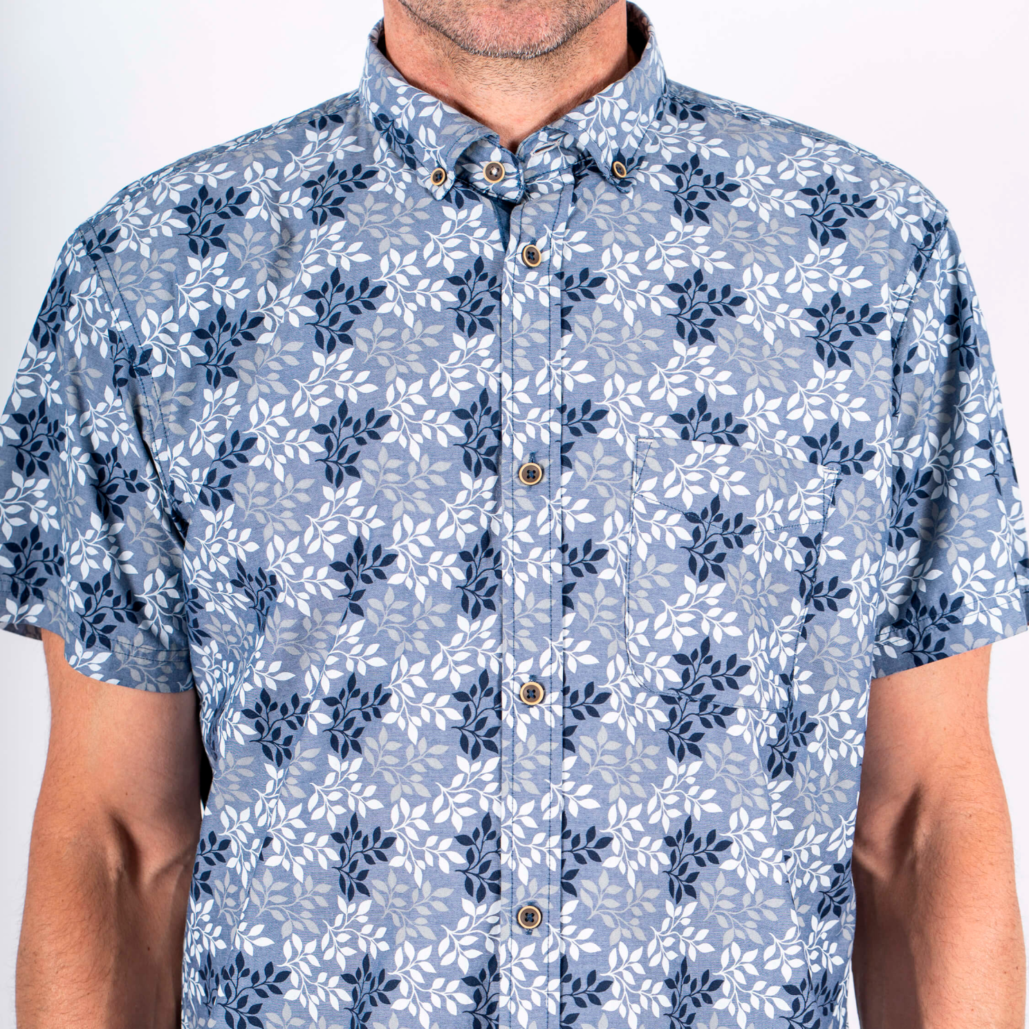 Pre End Julius Herre Kortærmet skjorte - Blue