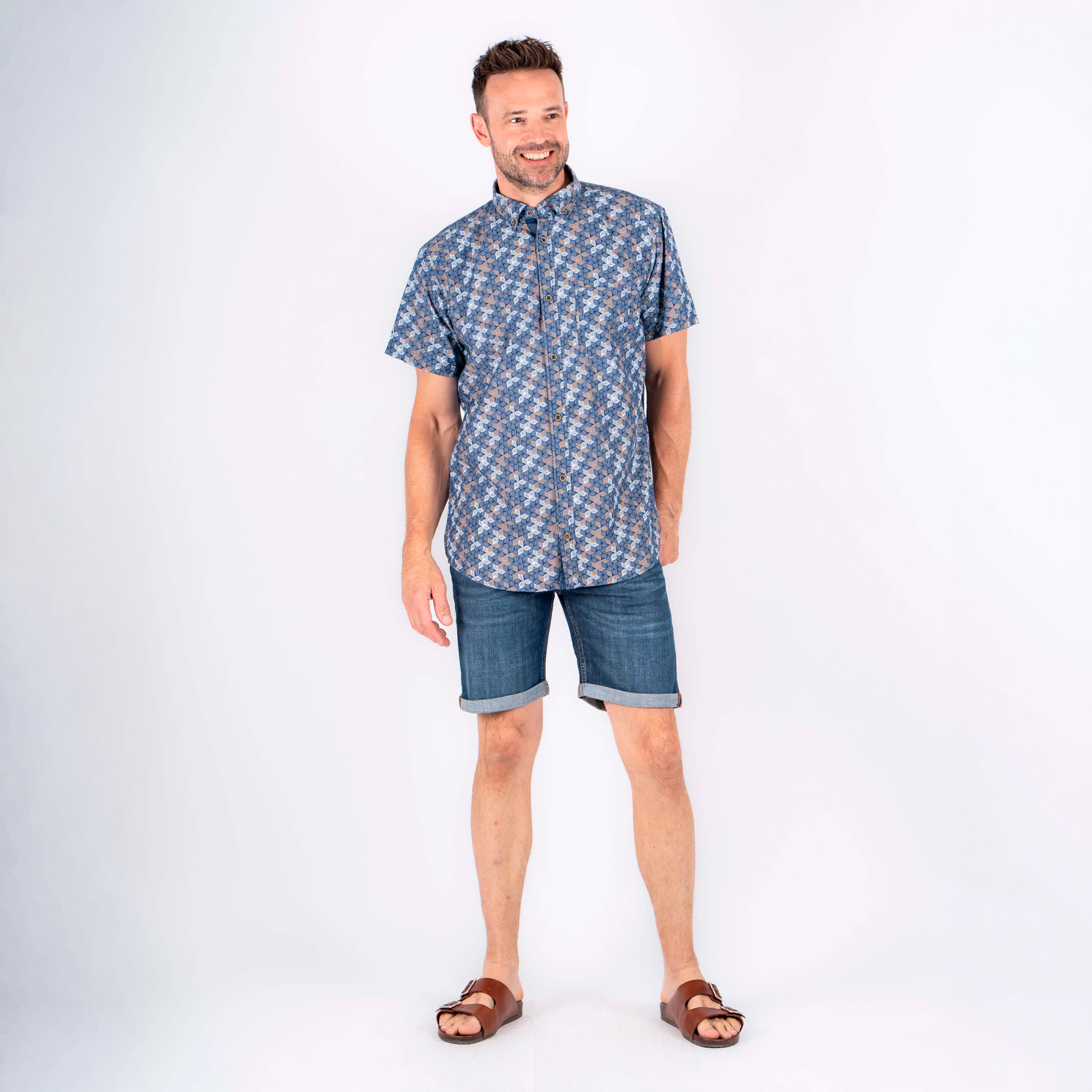 Pre End Julius Herre Kortærmet skjorte - Naval Blue