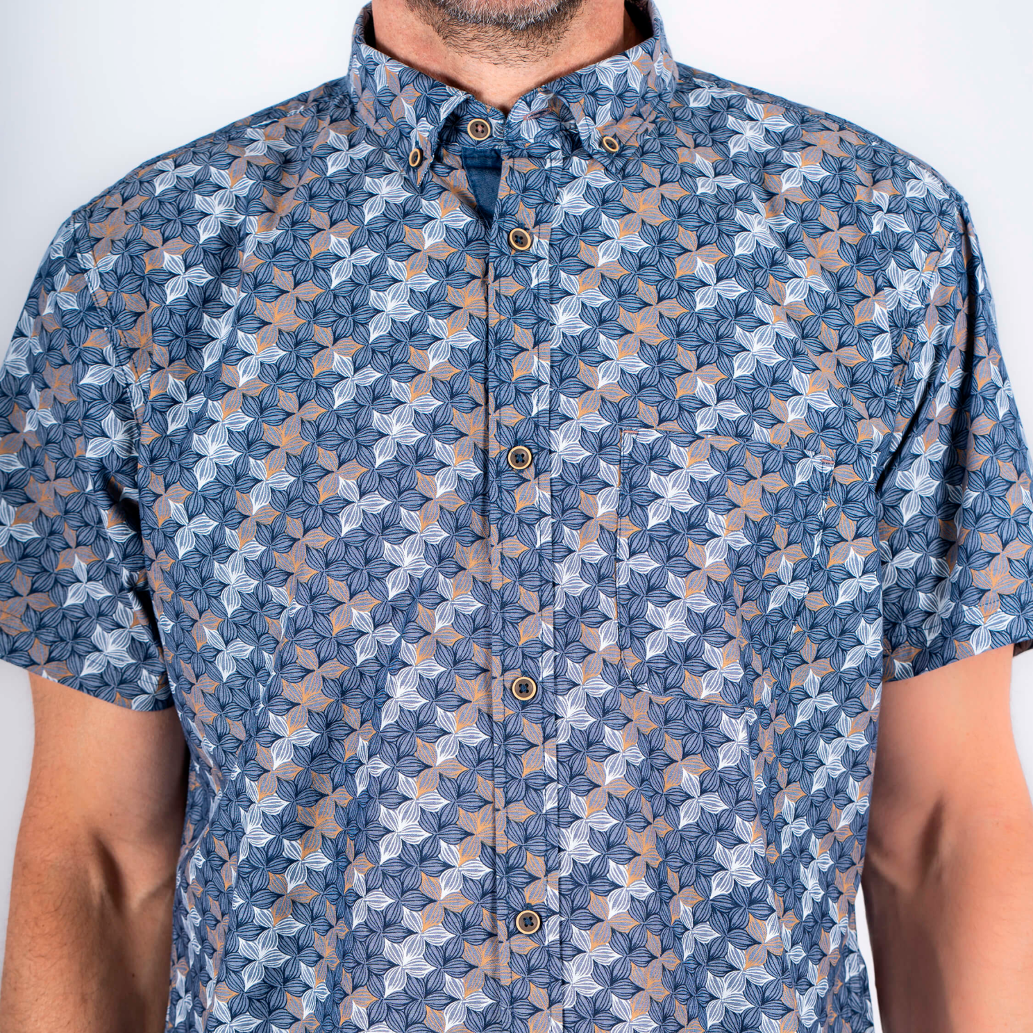 Pre End Julius Herre Kortærmet skjorte - Naval Blue