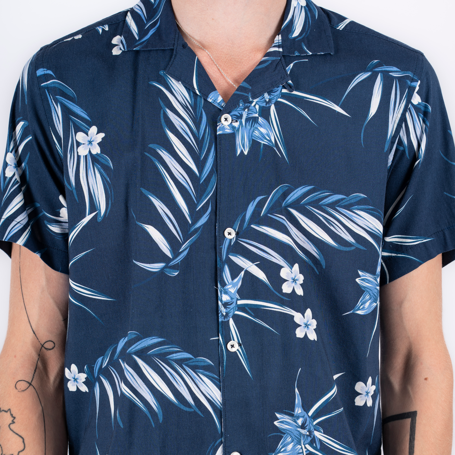 Marcus Boz Herre Kortærmet skjorte - Dk. Navy