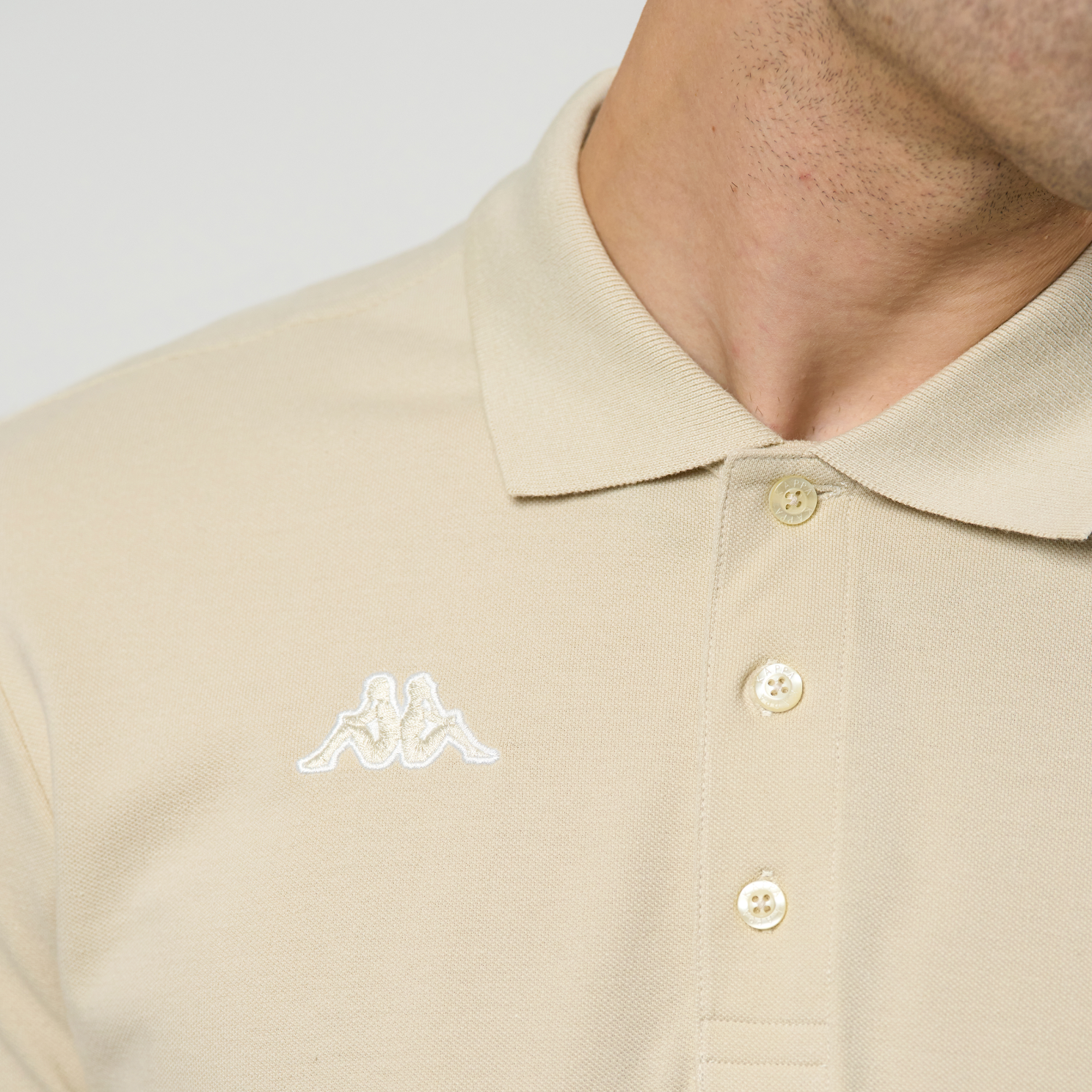 Kappa Herre Polo - Beige Fog