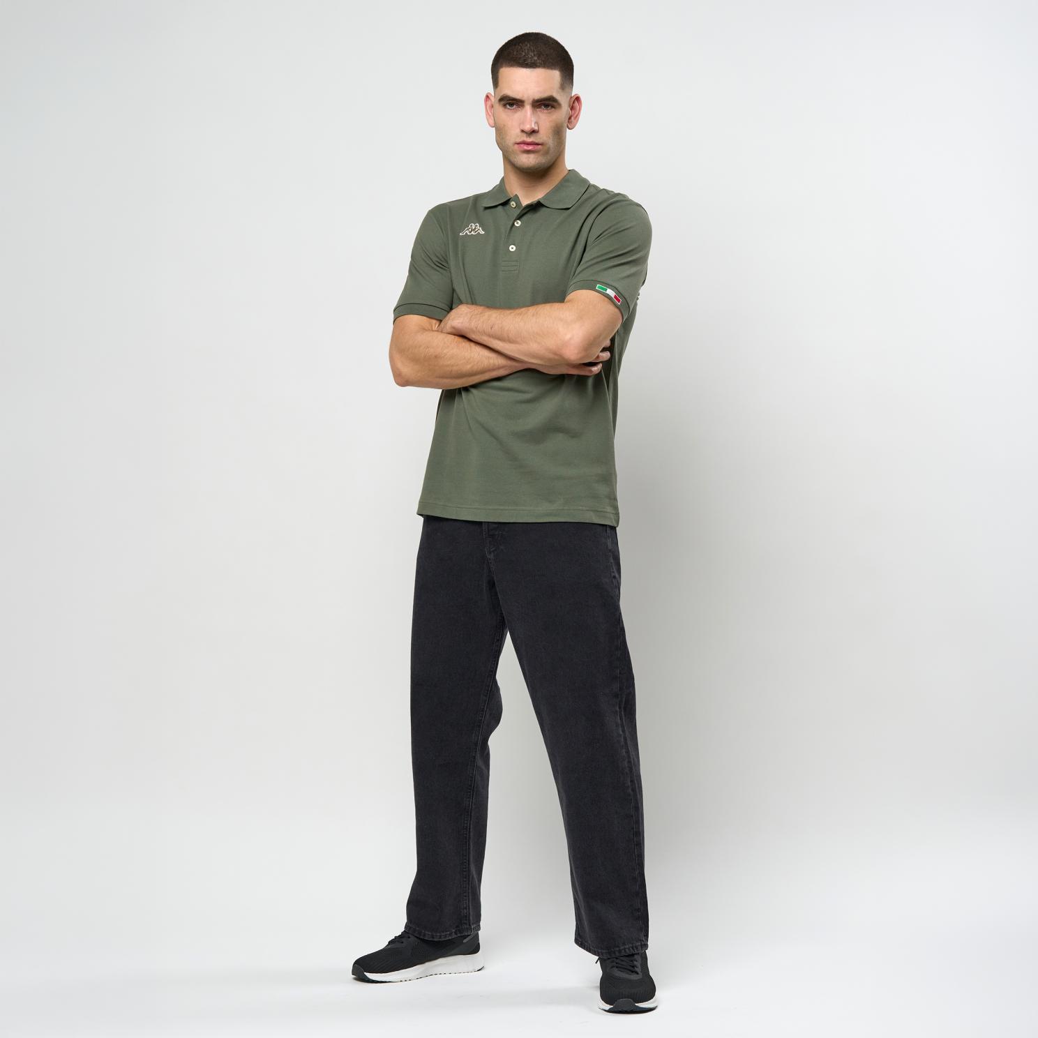 Kappa Herre Polo - Green Blackish