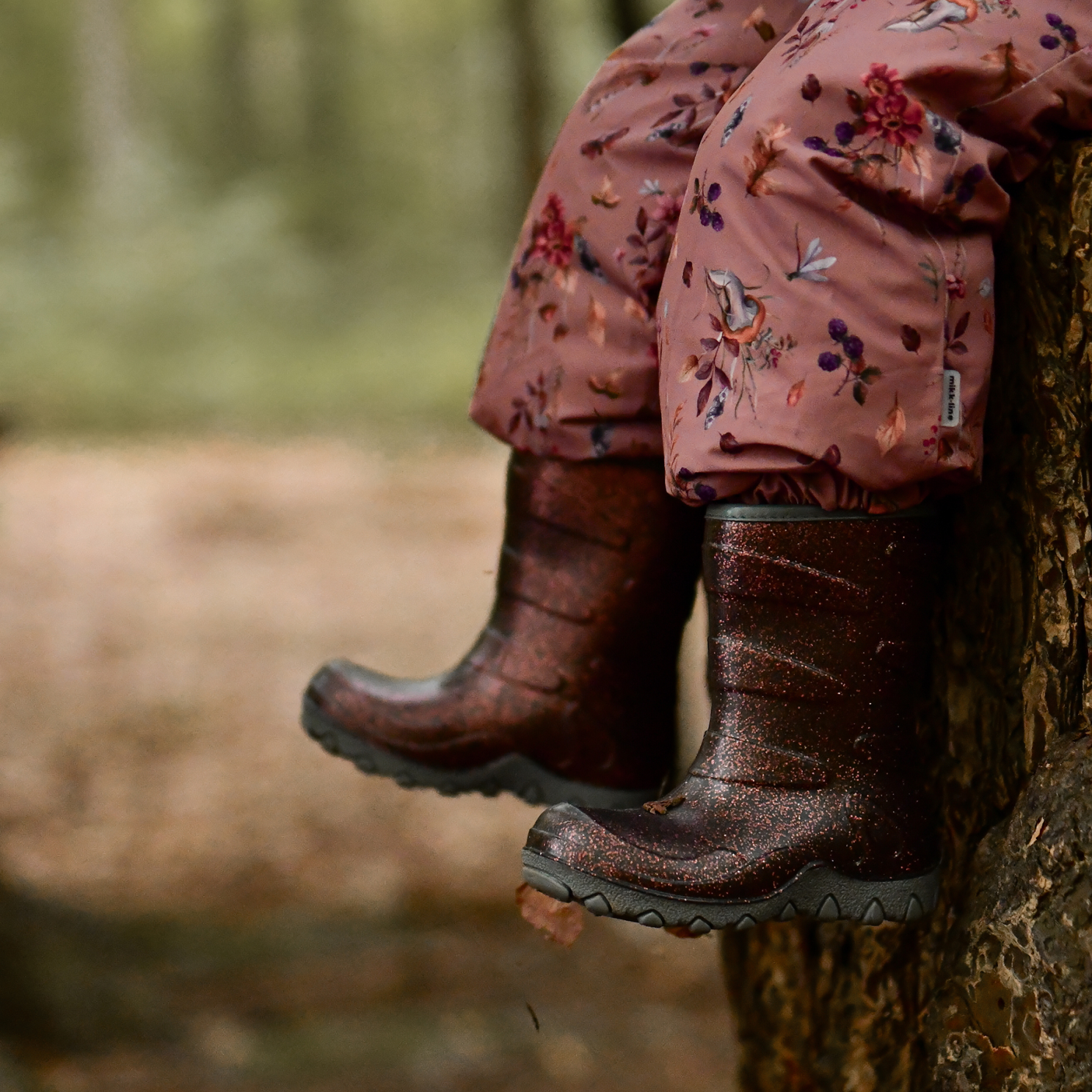 Mikk-line Pige Termostøvler m. glimmer - French Roast