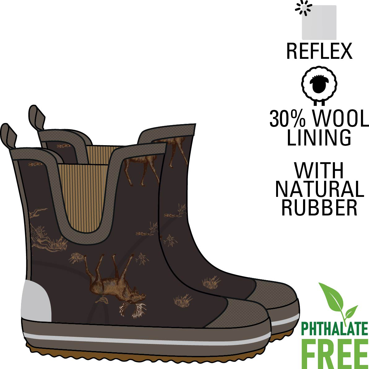 Mikk-line Børne Gummistøvler - Coriander