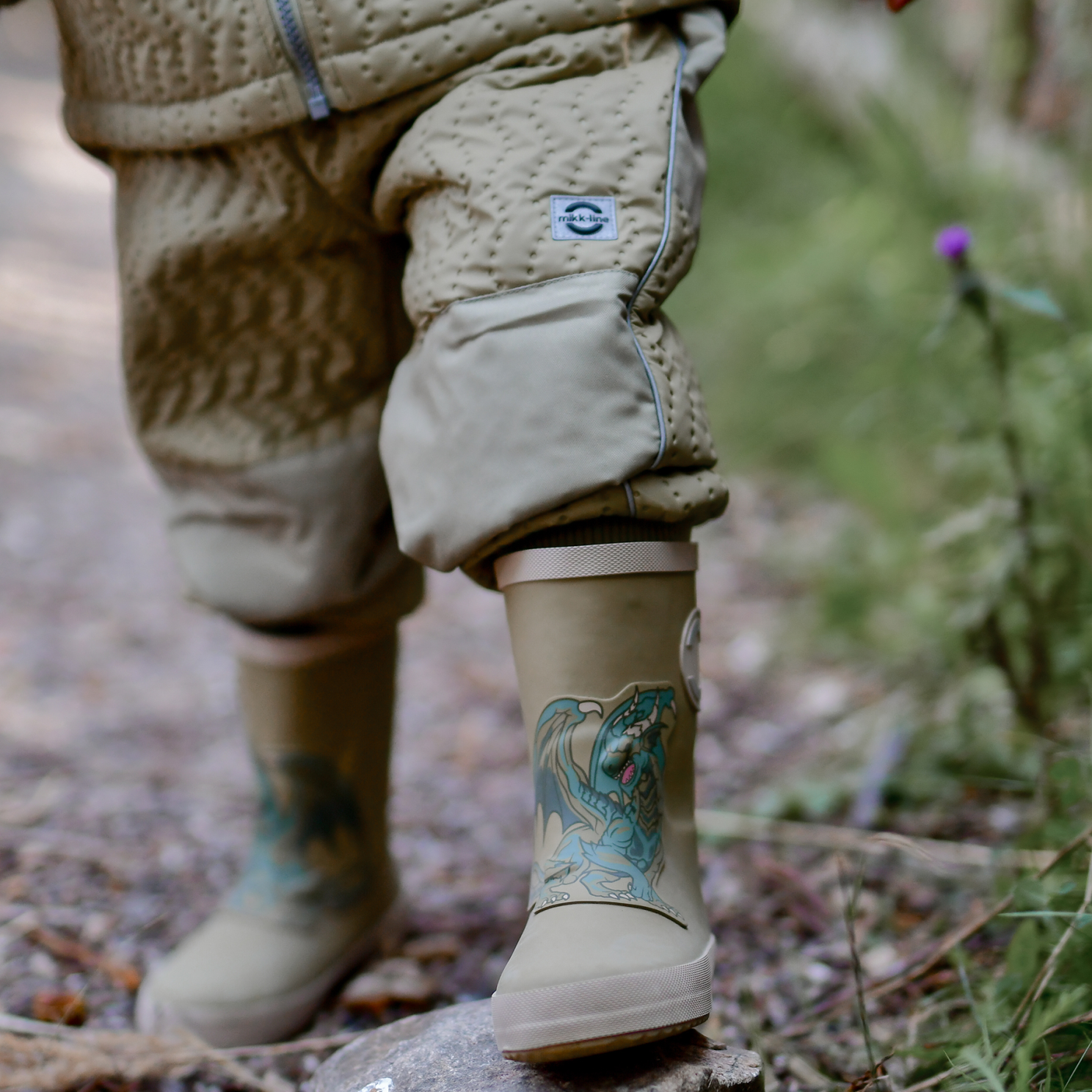 Mikk-line Børne Gummistøvler - Kelp