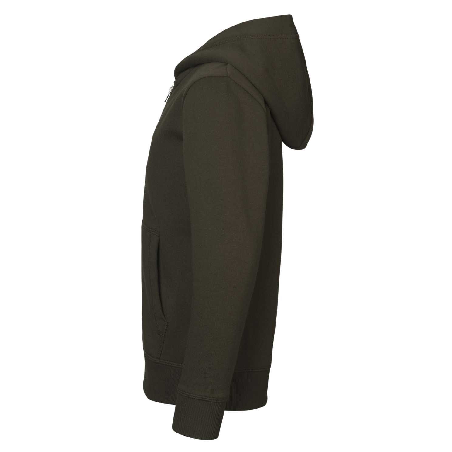 ID Core Zip Børne Hættetrøje - Oliven