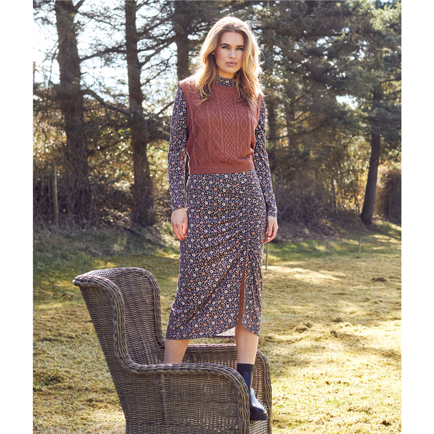 Sirup Copenhagen Dame Nederdel - Rustic Brown