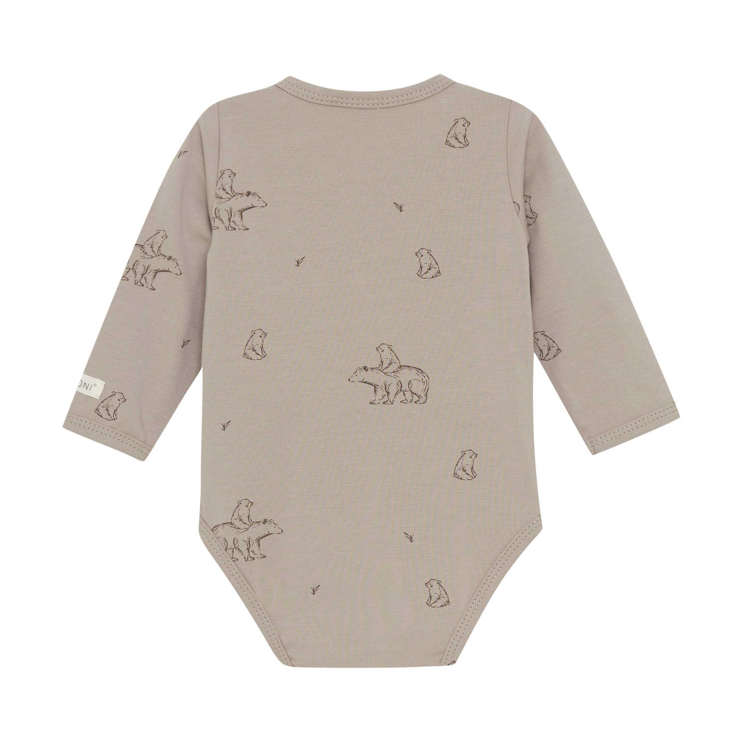 Fixoni Baby Body i økologisk bomuld - Mocha Meringue