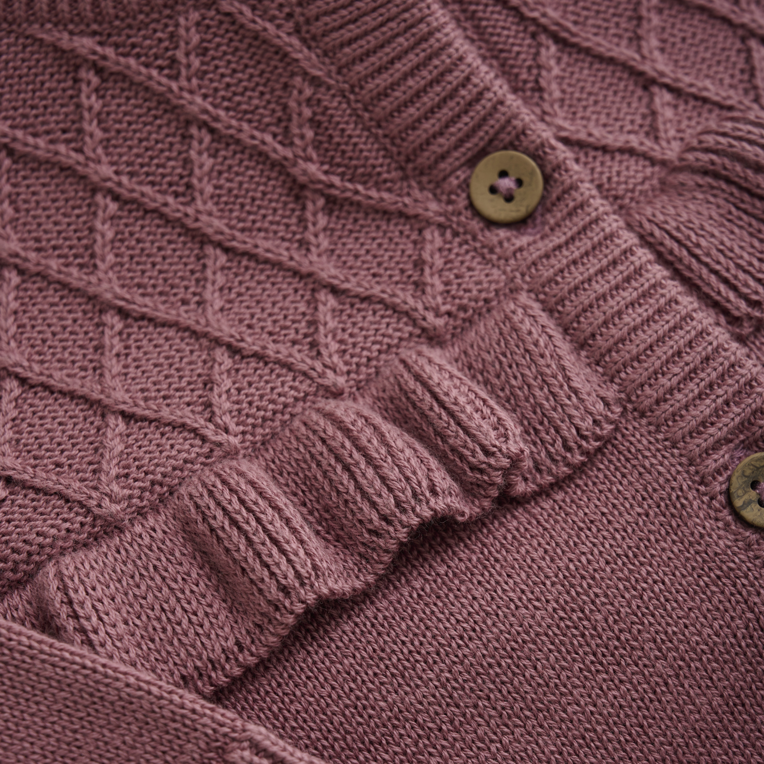 Fixoni Baby Cardigan i økologisk bomuld - Wistful Mauve