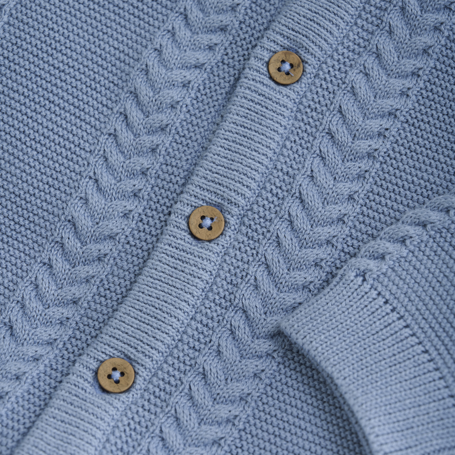 Fixoni Baby Cardigan i økologisk bomuld - Rain Washed