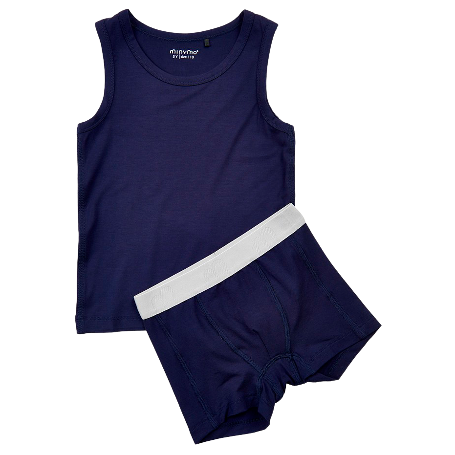 Minymo Drenge Undertøjssæt - Dark Navy