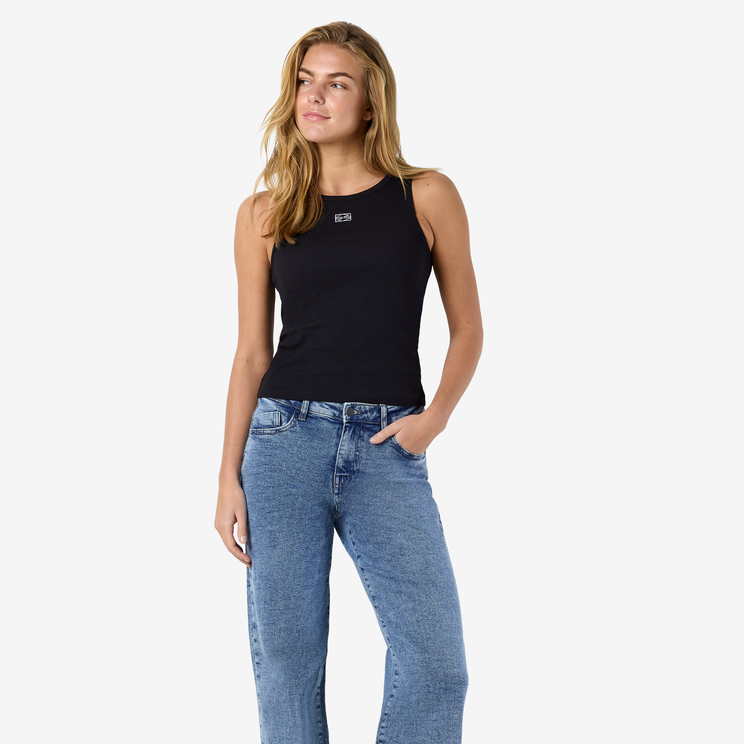 Noisy May MAYA Dame Top - Black/White Emb