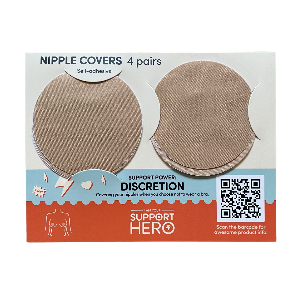SUPPORT HERO NIPPLE COVERS Dame BH - Beige