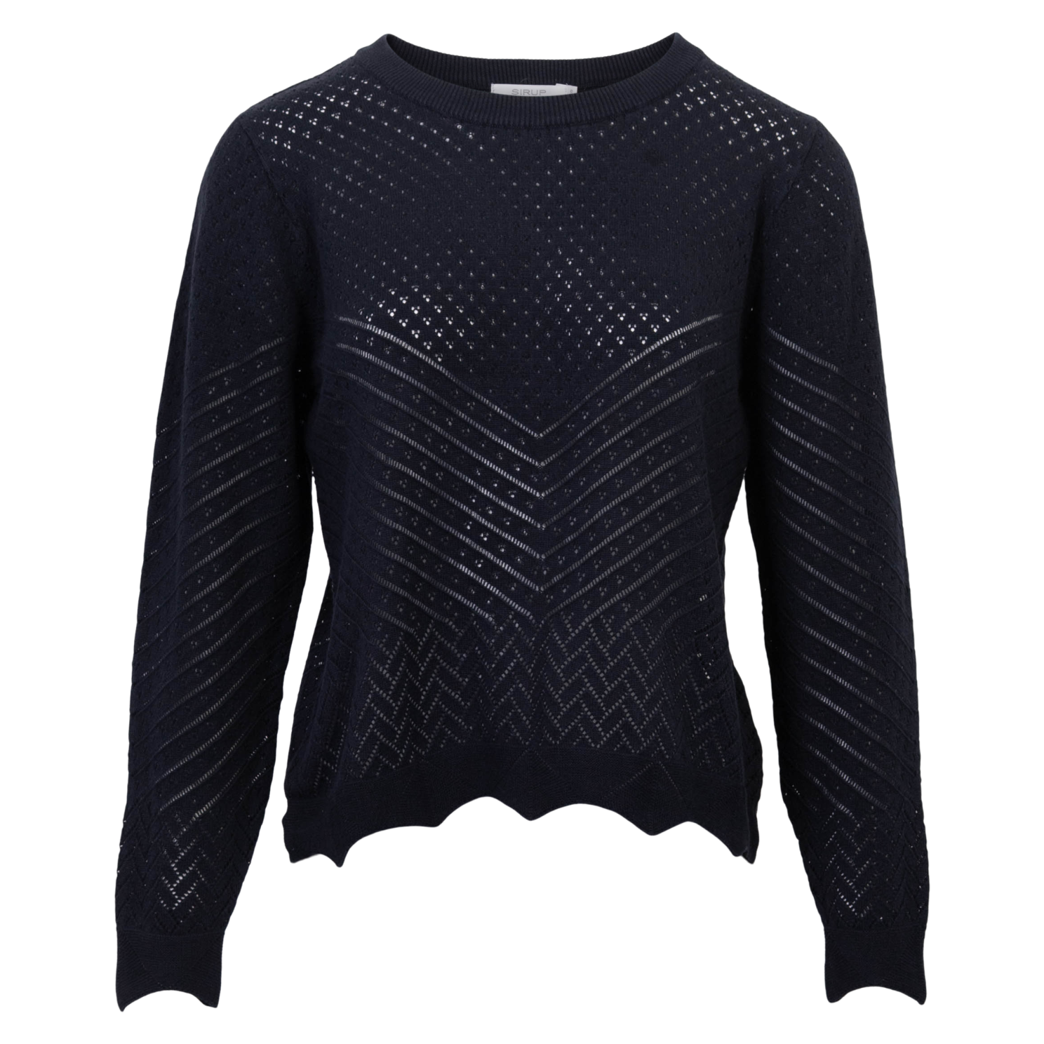 Sirup Pointelle Dame Striktrøje - Parisian Night