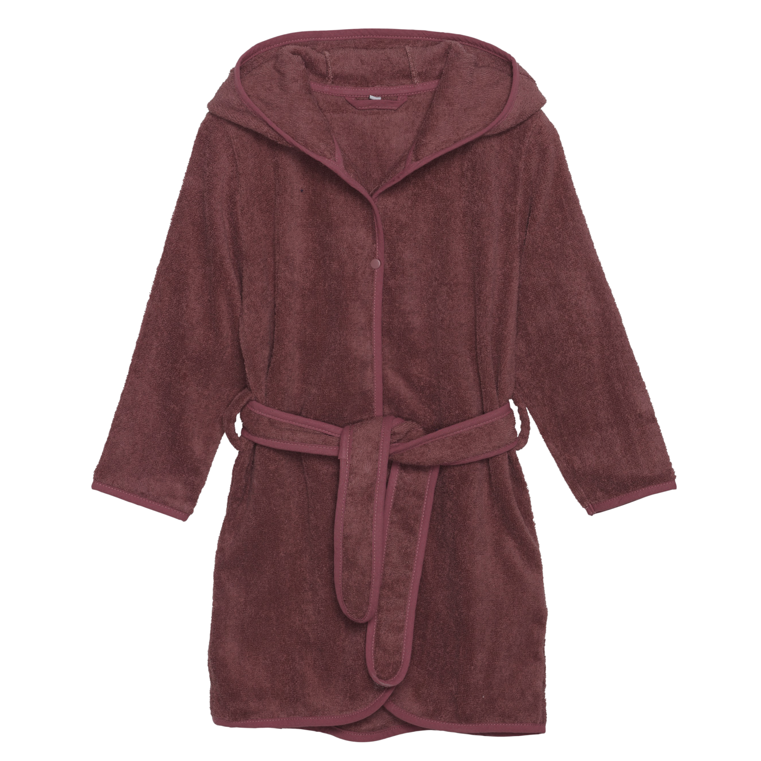 Pippi Børne Morgenkåbe i økologisk bomuld - Rose Brown