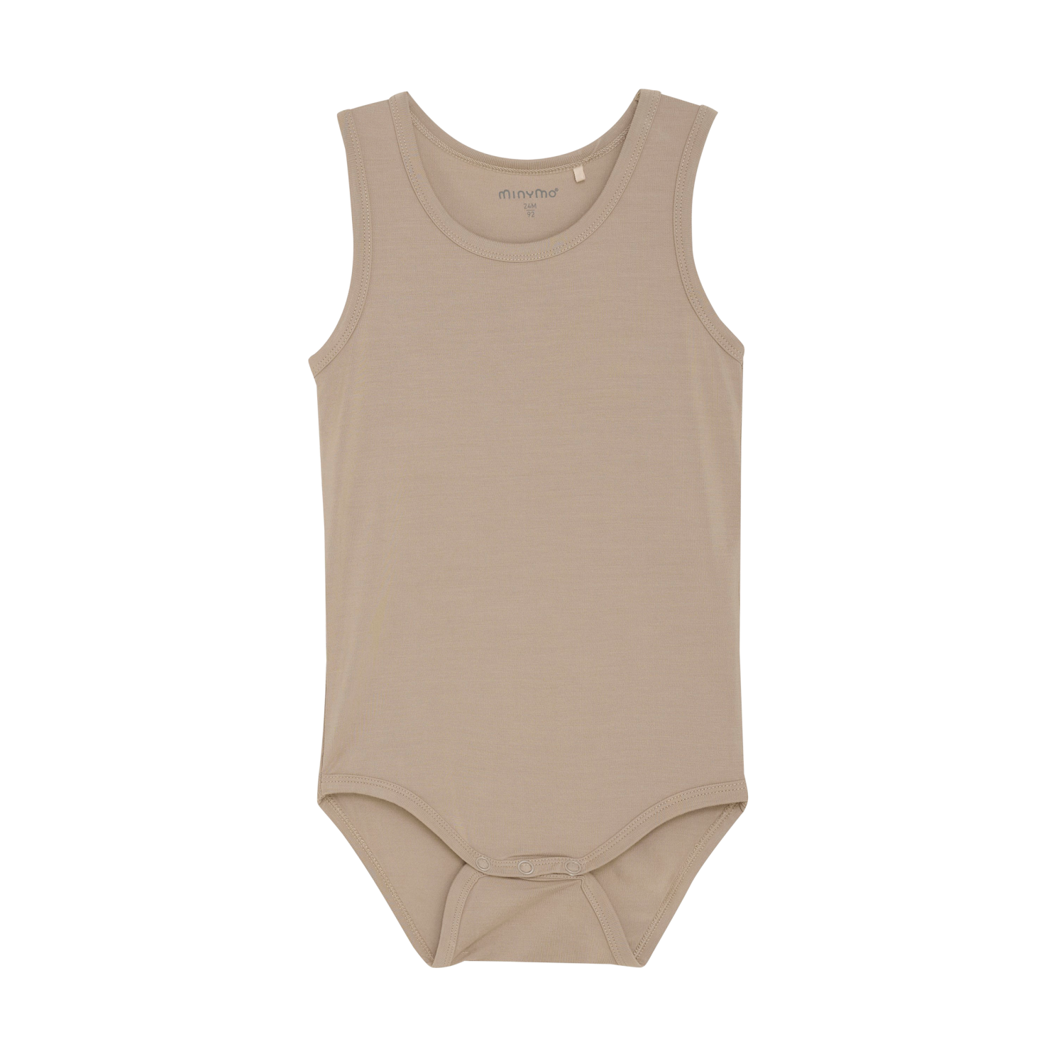 Minymo Baby Body i bambus - Simply Taupe