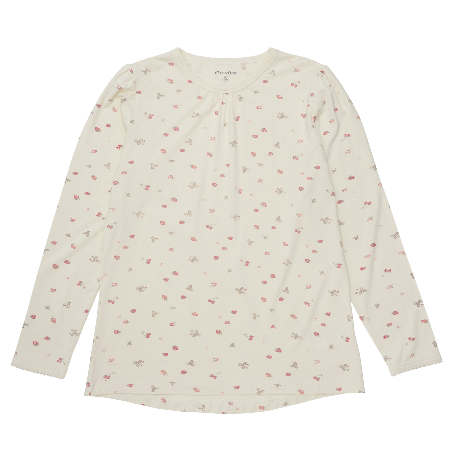 Minymo Pige Nattøjssæt i bambus - Strawberry Ice