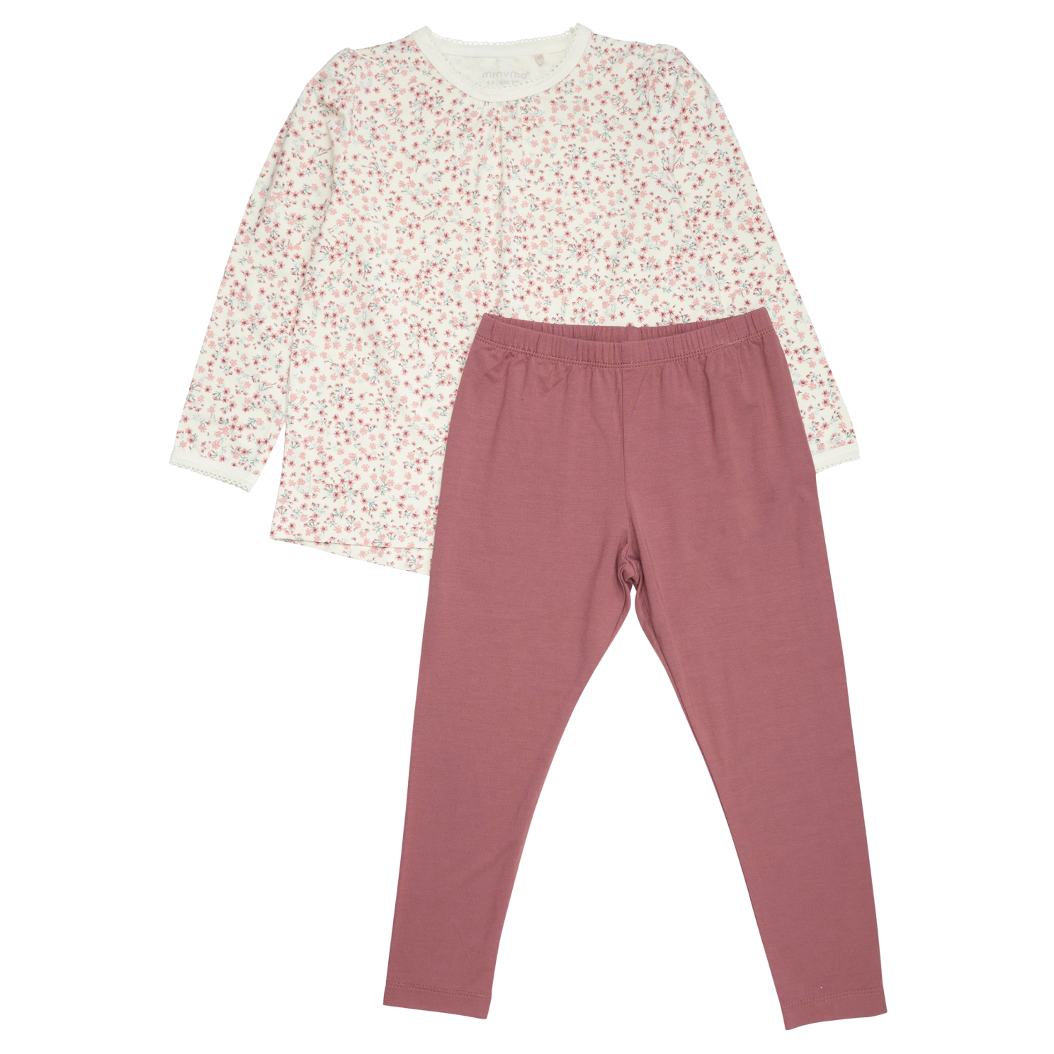Minymo Pige Nattøjssæt i bambus - Rose Tan