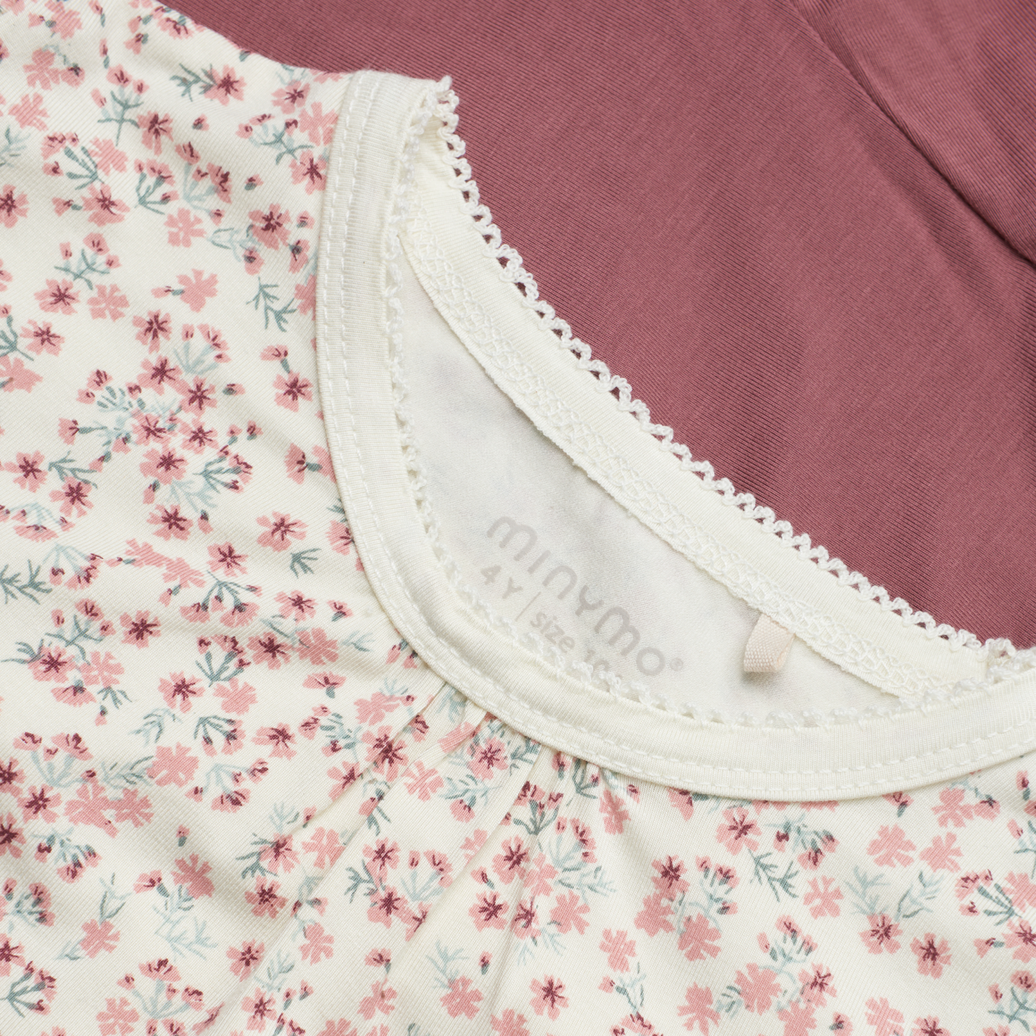 Minymo Pige Nattøjssæt i bambus - Rose Tan