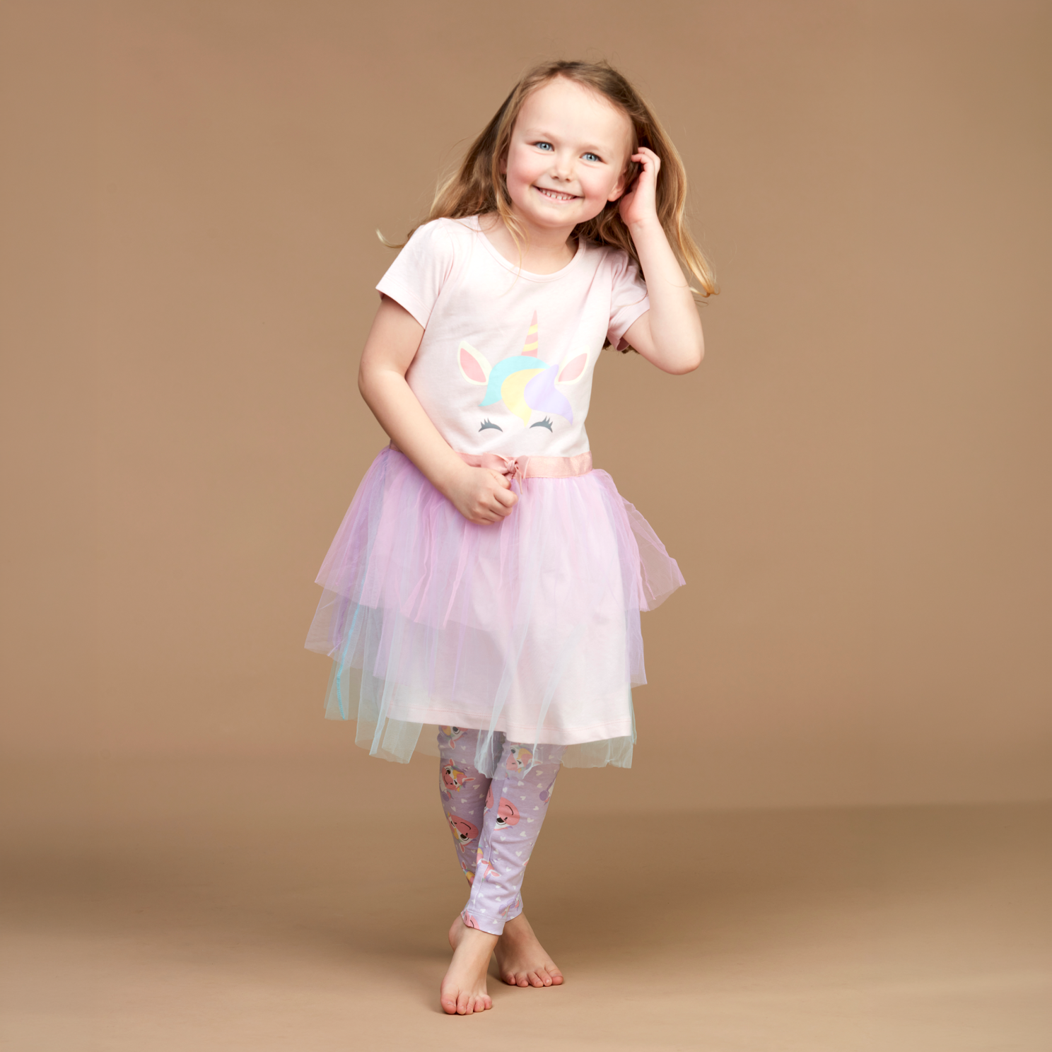 Crossbow Unicorn Pige Kjole - Lyserød