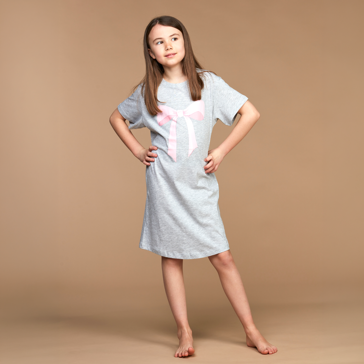 Crossbow Pige Natkjole - LIGHT GREY MELA