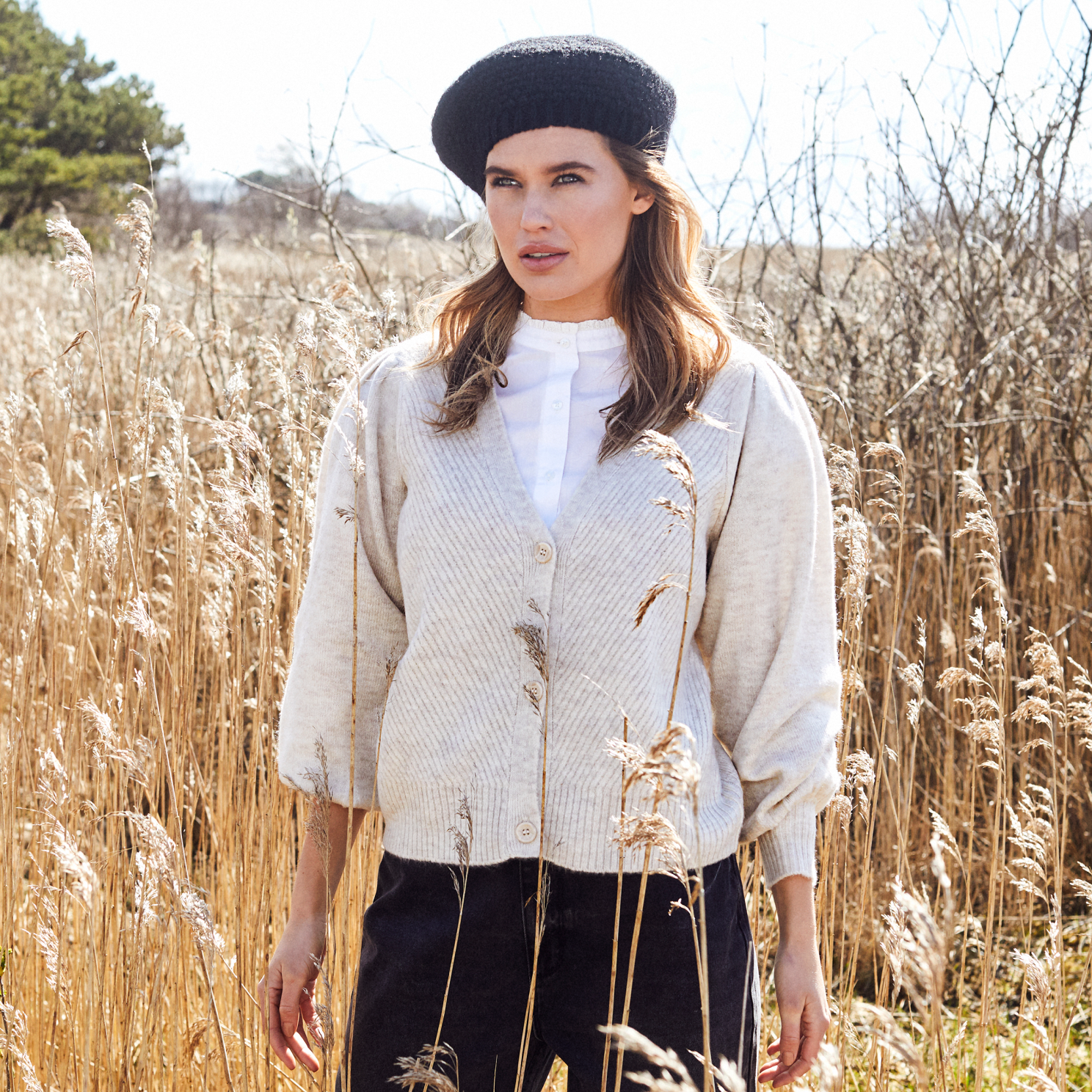 Sirup Copenhagen Dame Cardigan - Sand