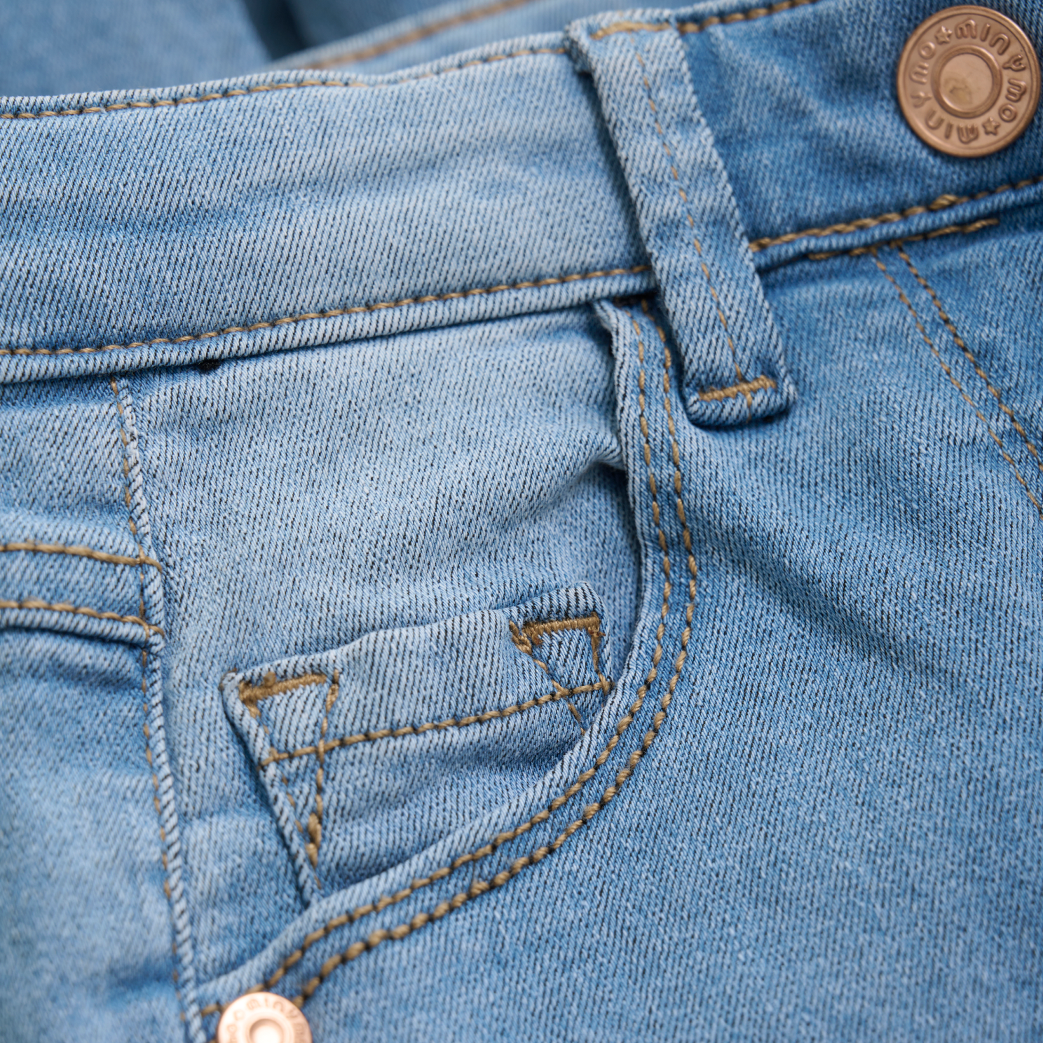 Minymo Pige Jeans i økologisk bomuld - Light Dusty Blue