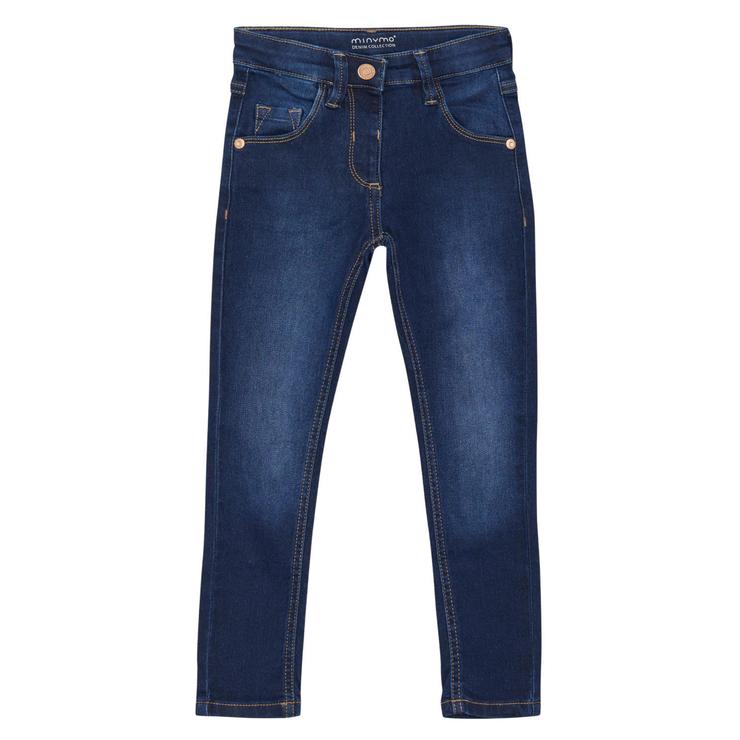 Minymo Pige Jeans i økologisk bomuld - Dark Blue Denim
