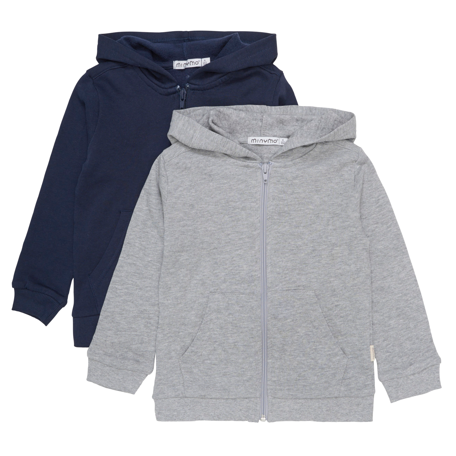 Minymo Børne Hættetrøje - Grey Melange