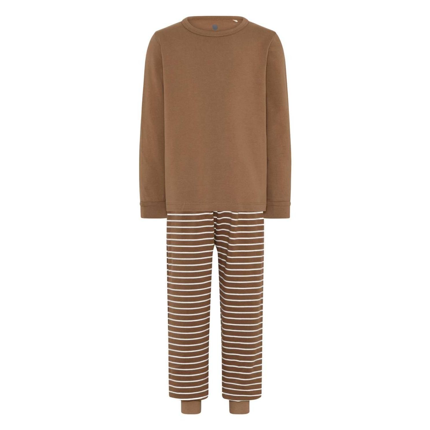 En Fant Børne Nattøjssæt i økologisk bomuld - Coca Mocha