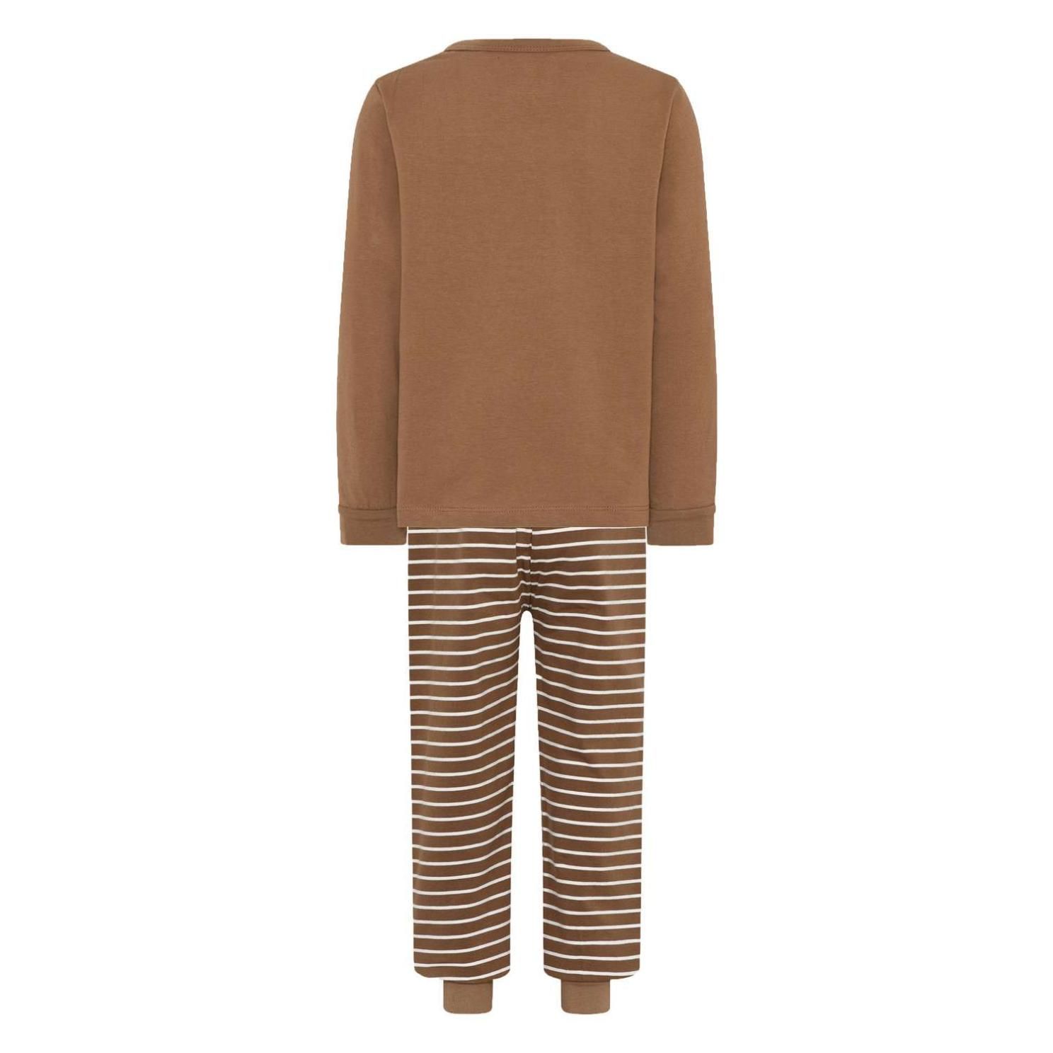 En Fant Børne Nattøjssæt i økologisk bomuld - Coca Mocha