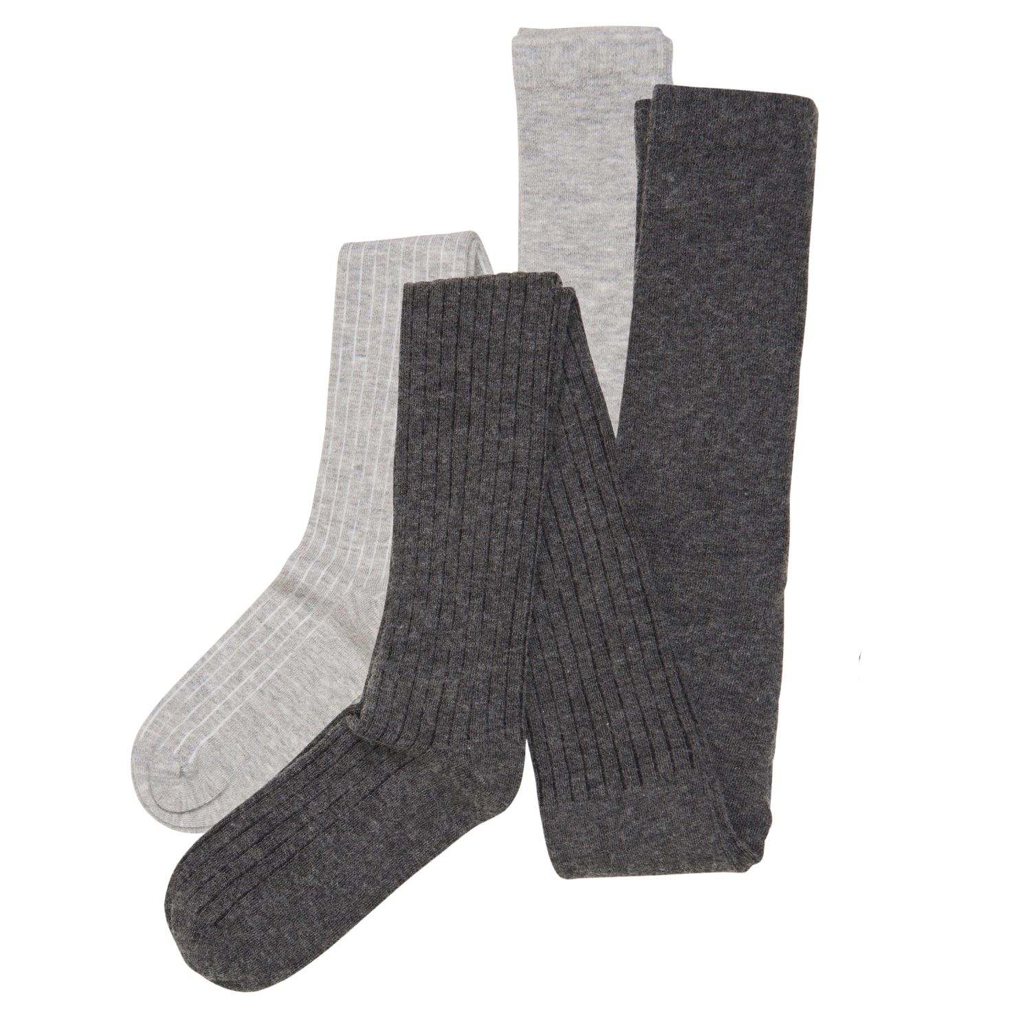 Minymo Børne Strømpebukser i uldmix - Grey Melange