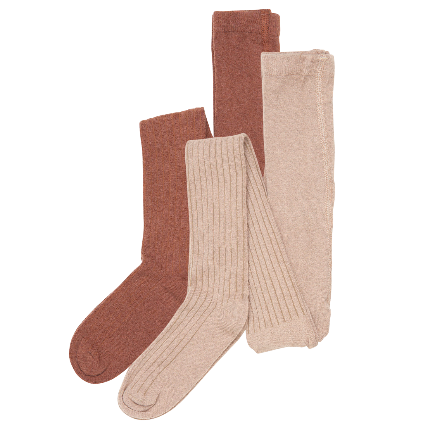 Minymo Børne Strømpebukser i uldmix - Hazel Brown