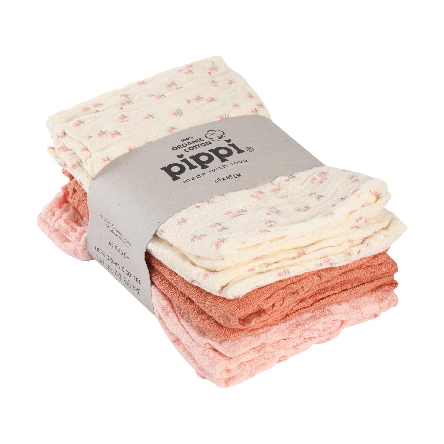 Pippi Baby Stofble i økologisk bomuld - Veiled Rose