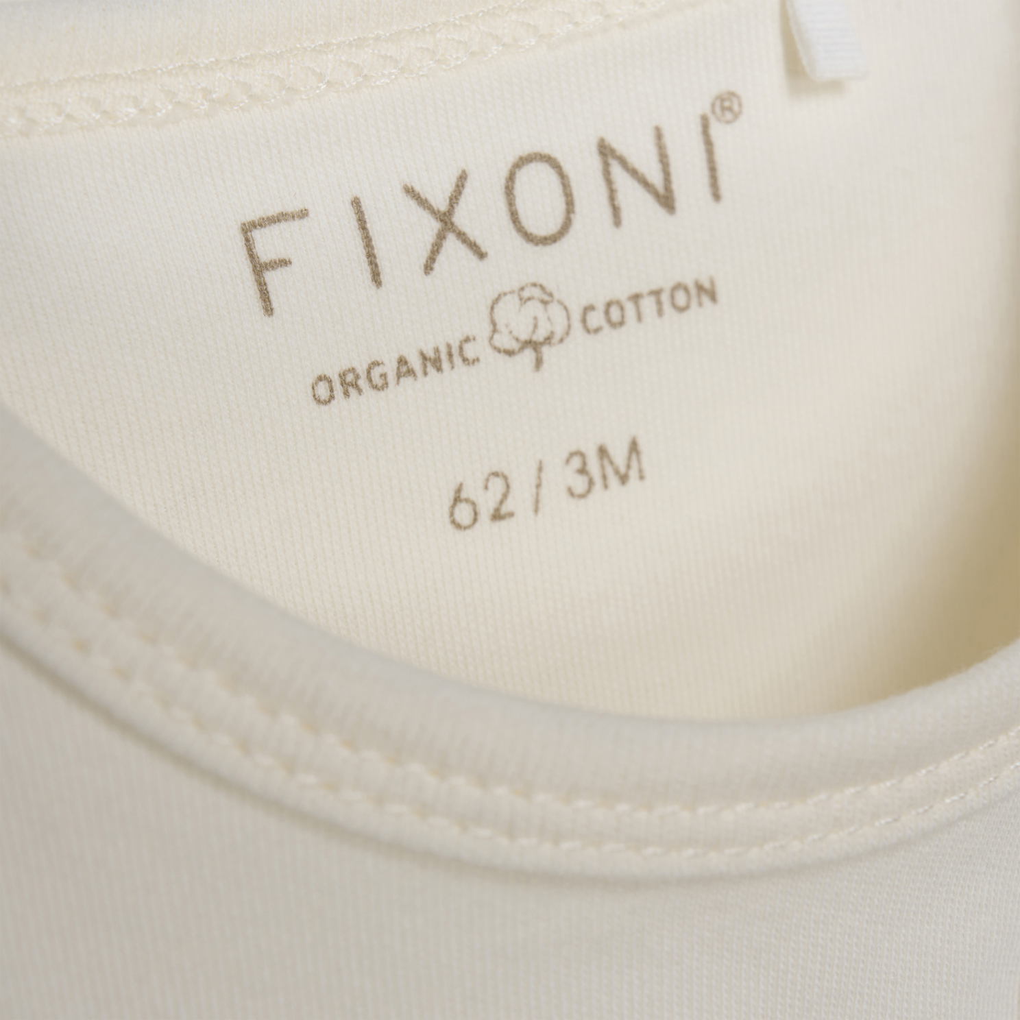 Fixoni Baby Body i økologisk bomuld - Marshmallow