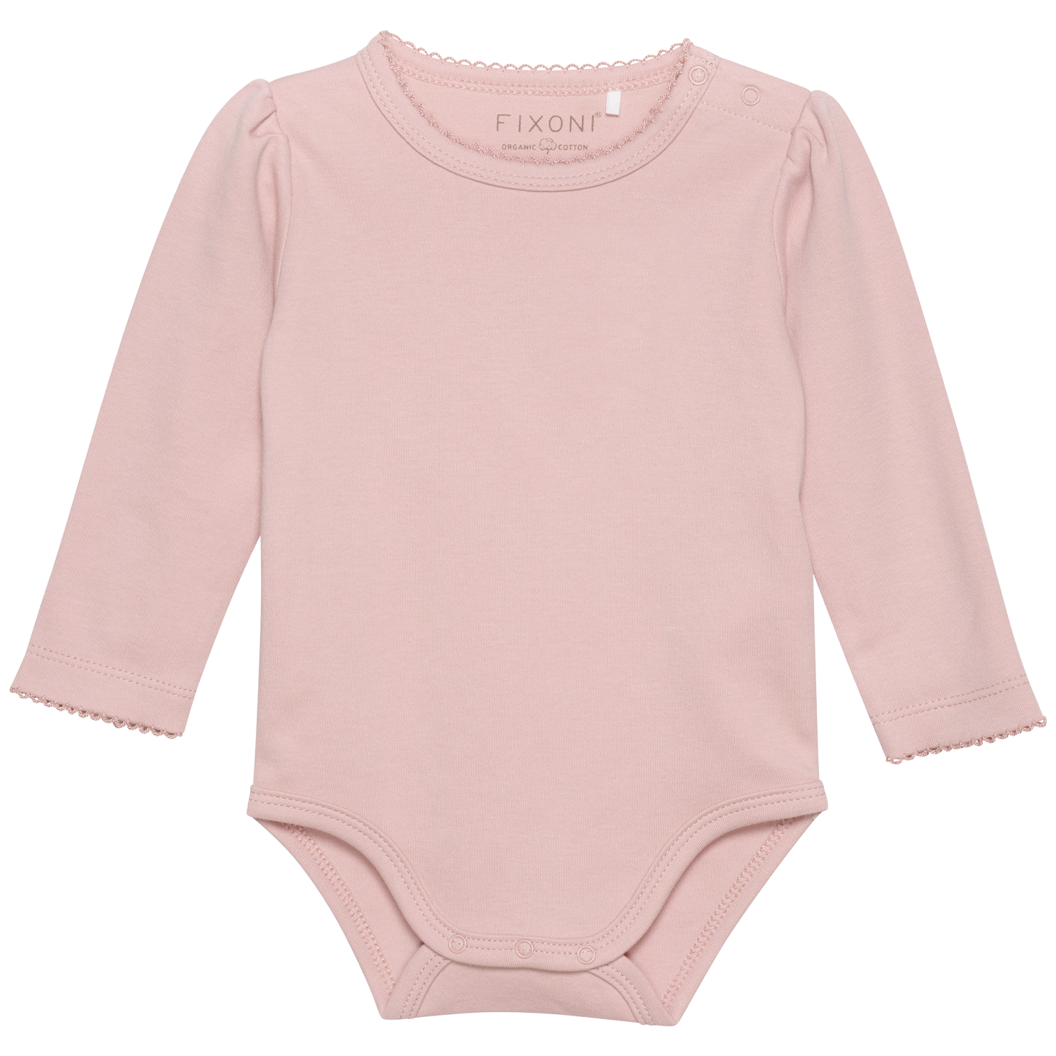 Fixoni Baby Body i økologisk bomuld - Misty Rose