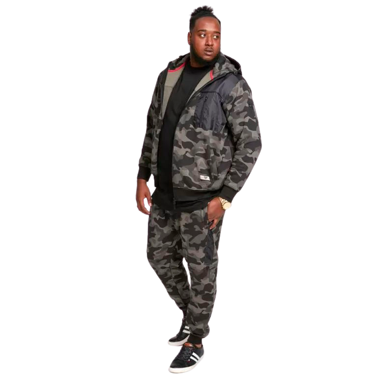 D555 Grendon Herre Cardigan Plus Size - Camo