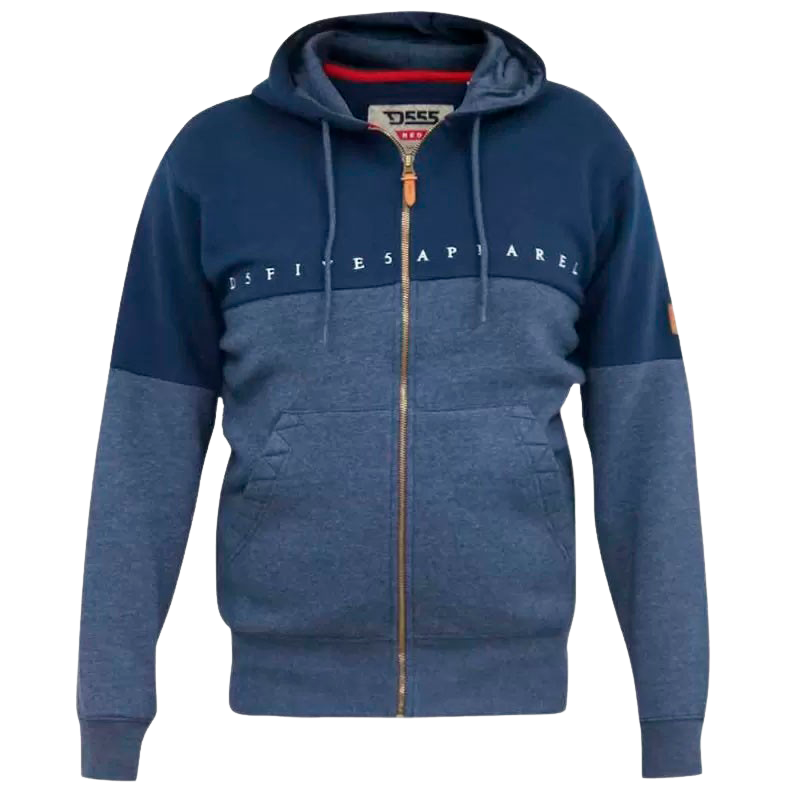 D555 Moreton Herre Cardigan Plus Size - Denim Marl/Navy