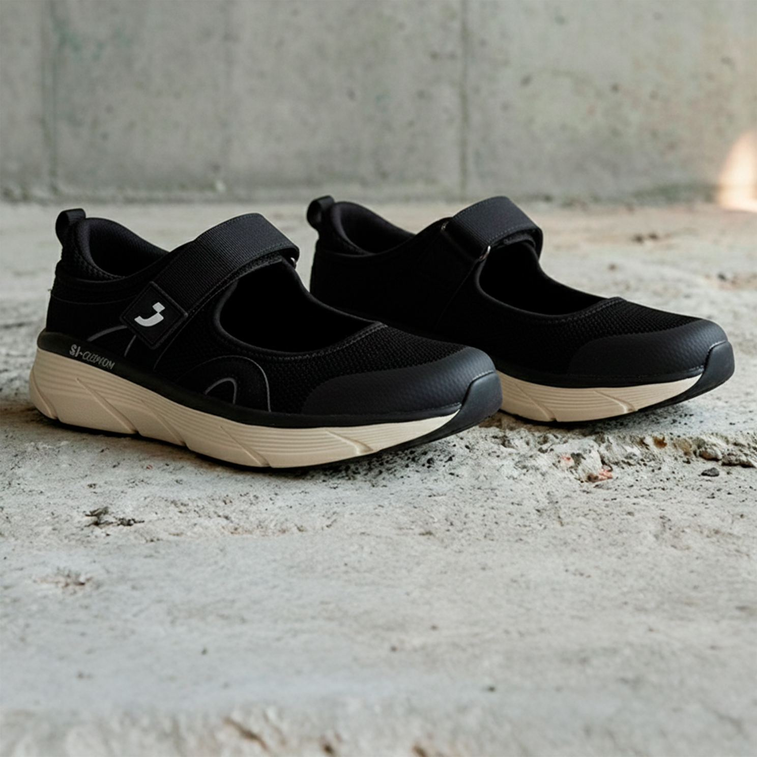 SJ Dame Sandaler - Sort/sølv