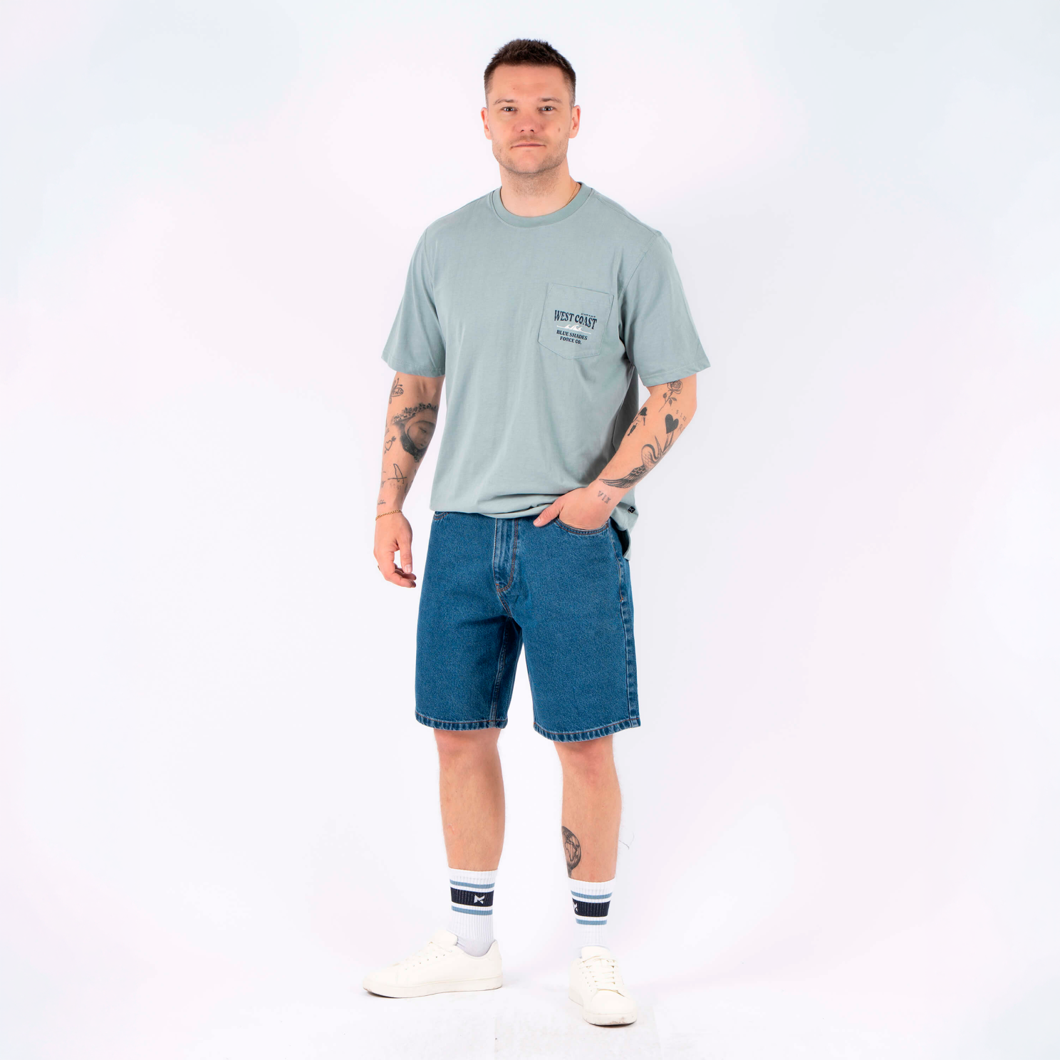 Marcus Justin Herre Shorts - Med. Blue Wash