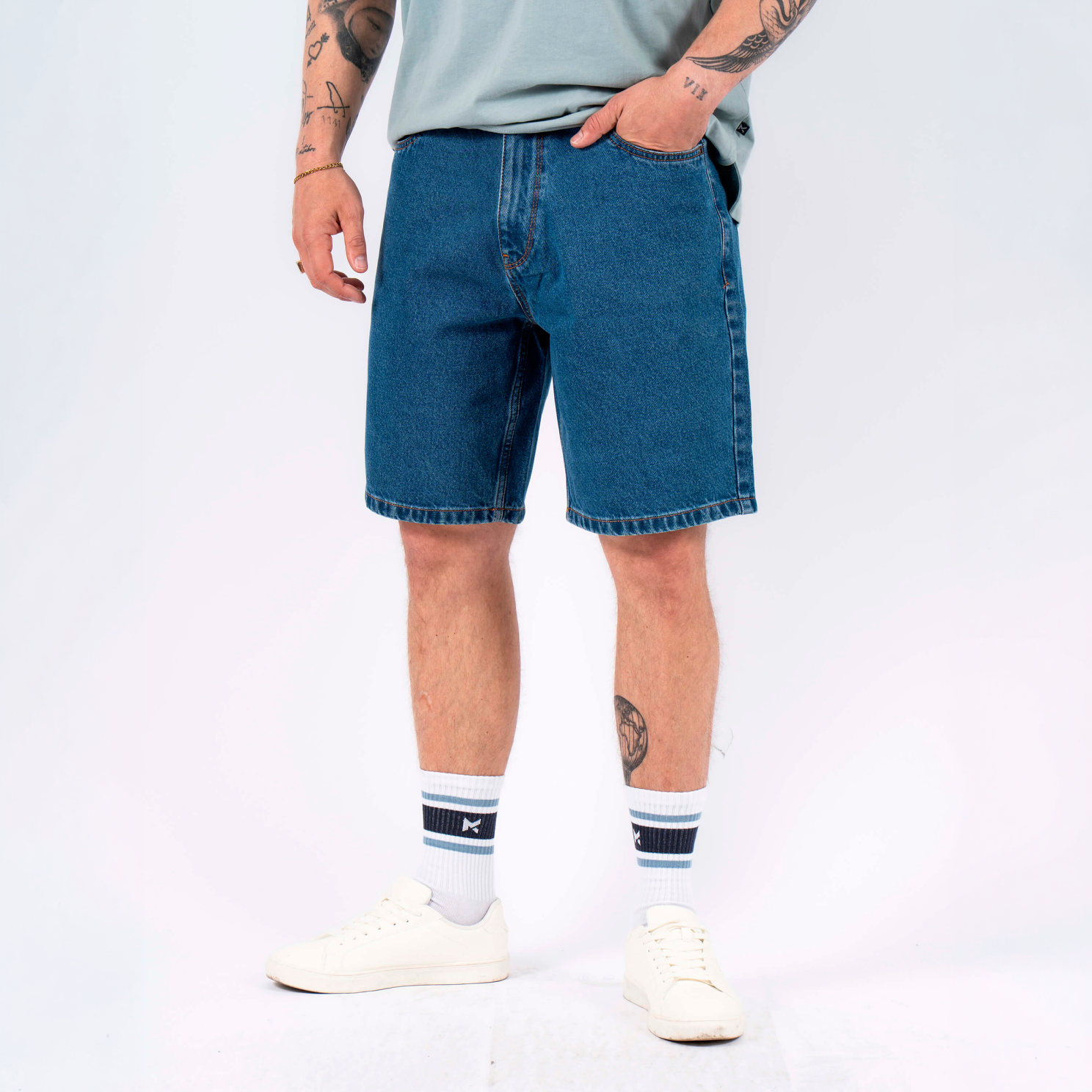 Marcus Justin Herre Shorts - Med. Blue Wash