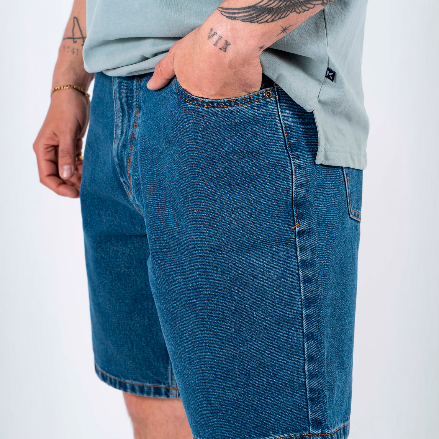 Marcus Justin Herre Shorts - Med. Blue Wash