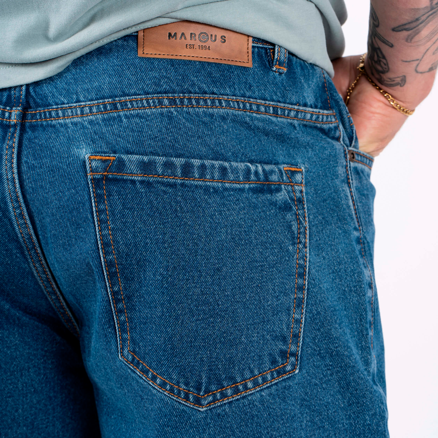 Marcus Justin Herre Shorts - Med. Blue Wash