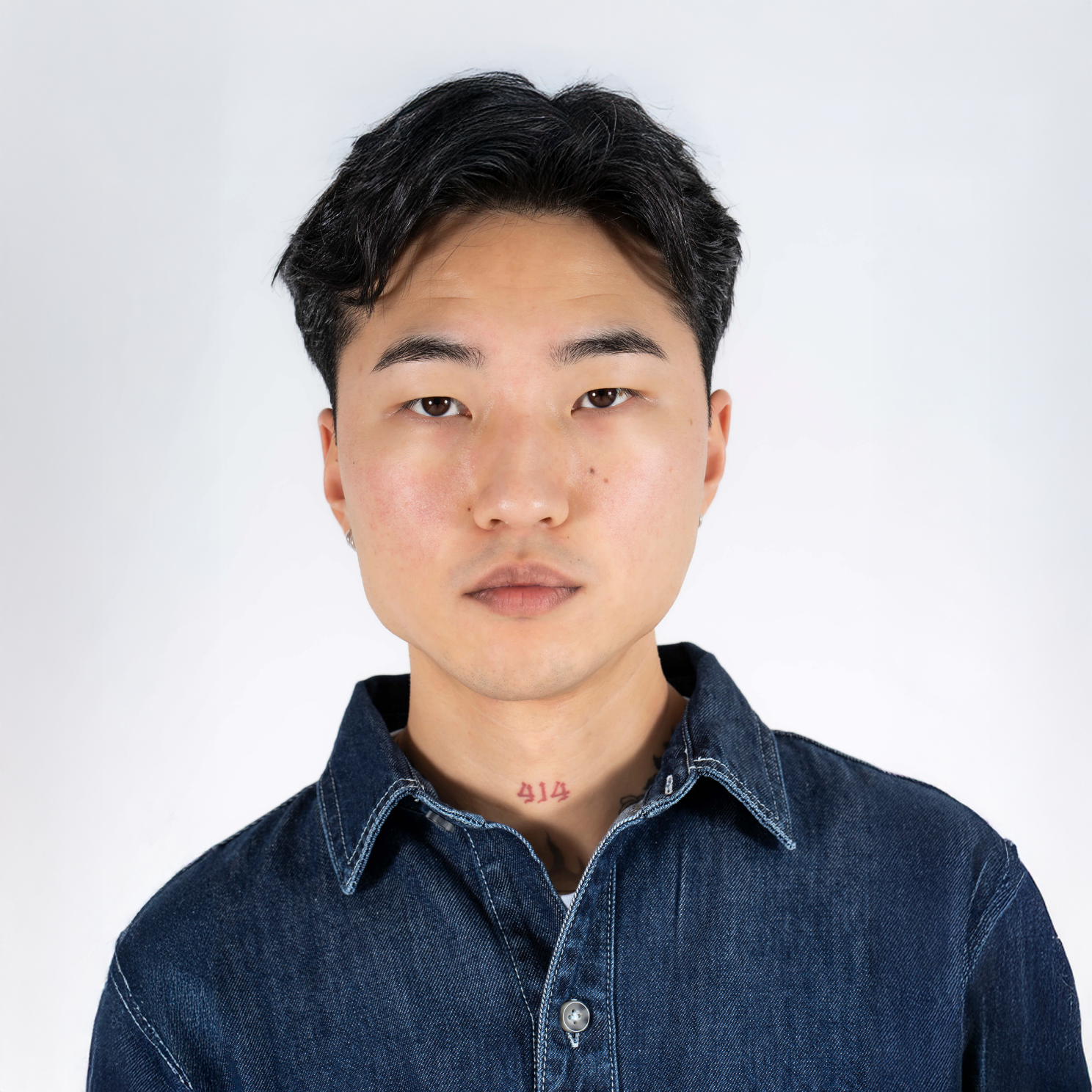 Marcus Stuart Herre Skjorte - Blue Night Wash