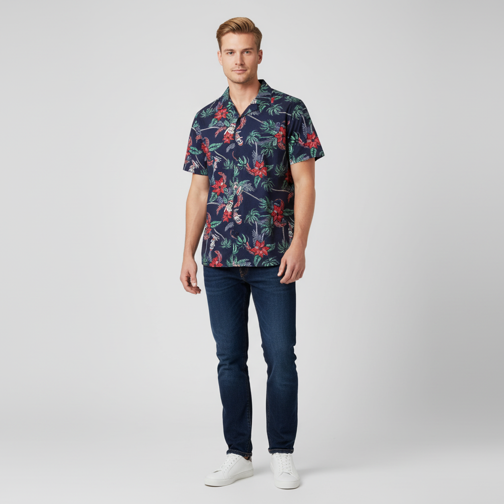 Marcus Jule Herre Skjorte - Dark Sapphire