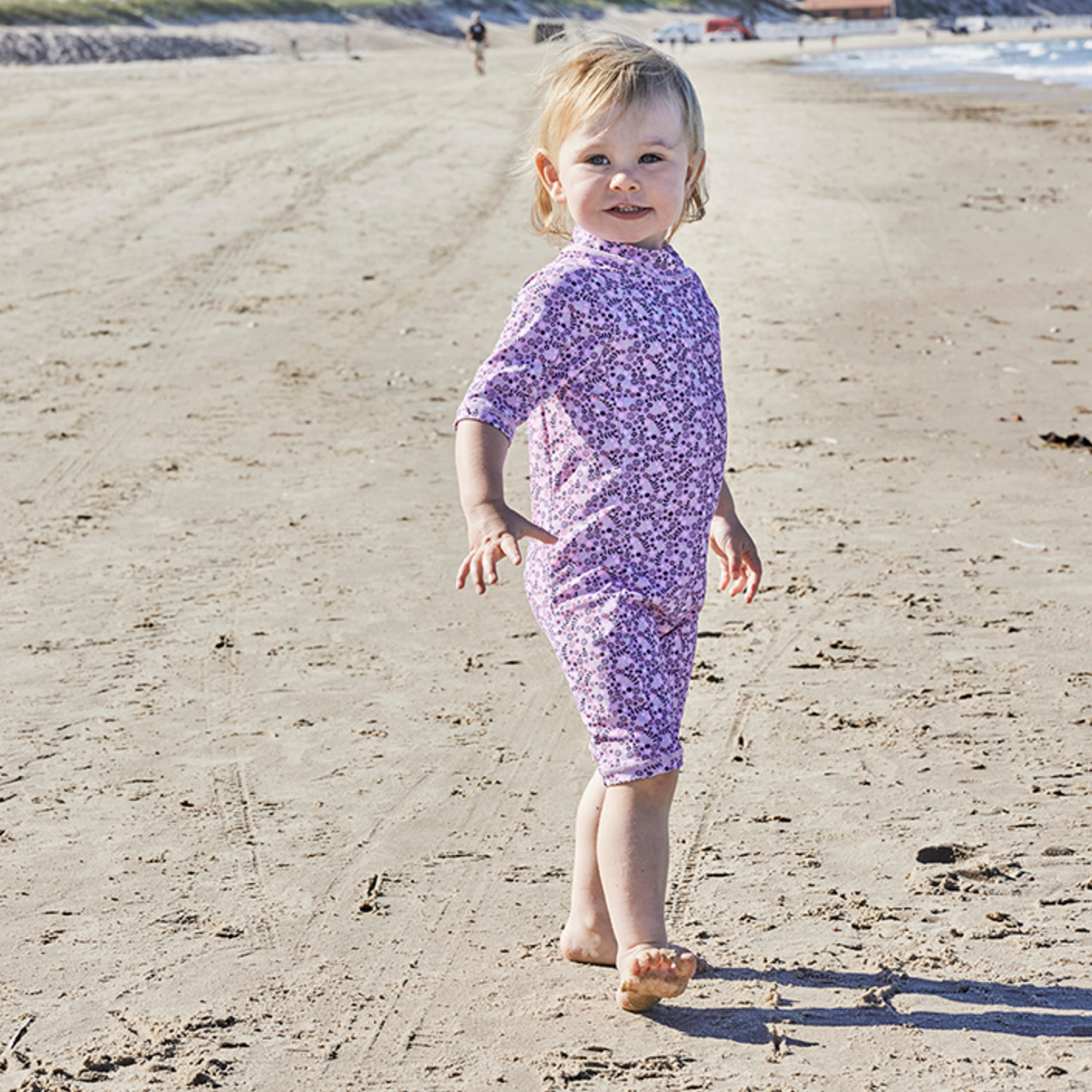 Color Kids Pige Badeheldragt - Lavender Mist