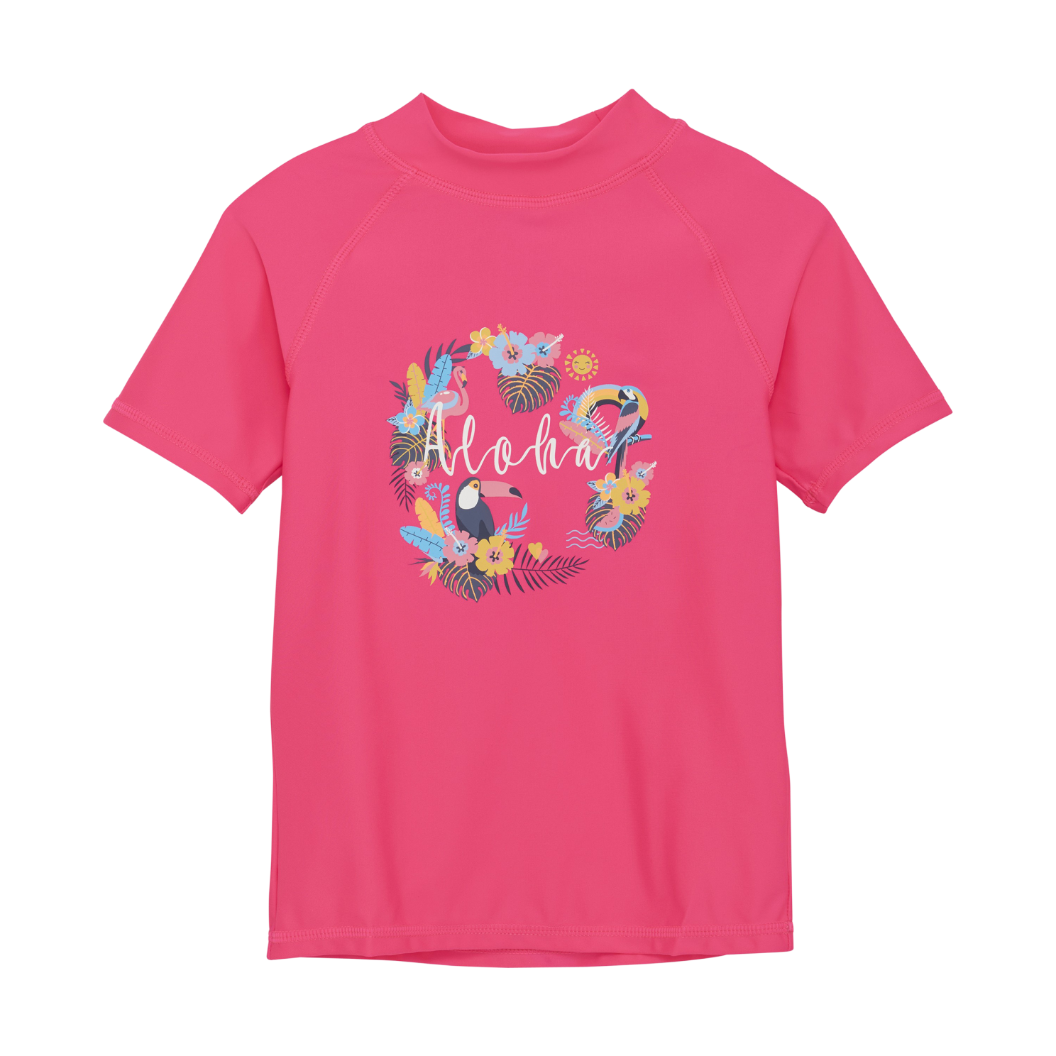 Color Kids Pige Badebluse UV 50+ - Knockout Pink