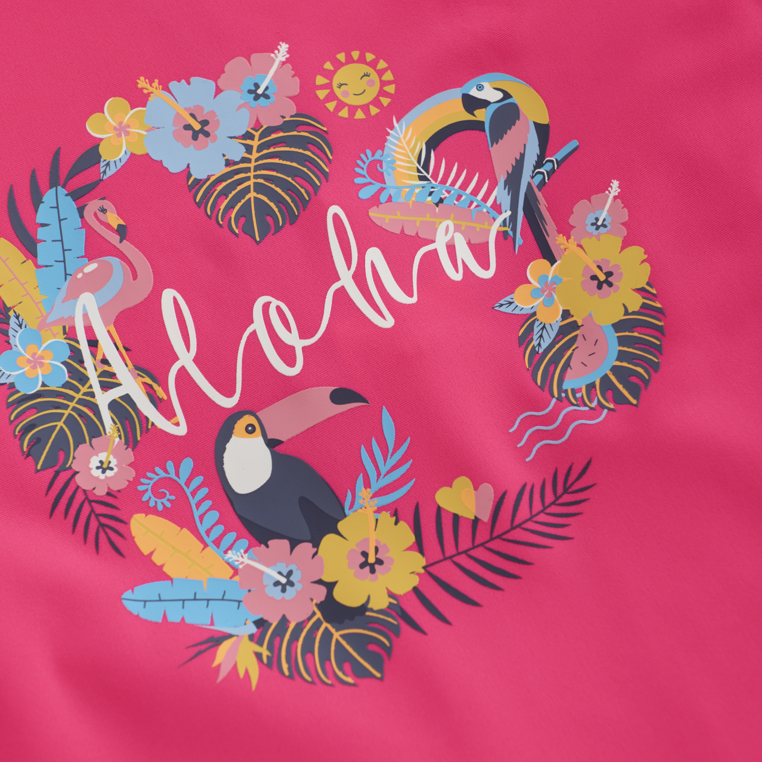 Color Kids Pige Badebluse UV 50+ - Knockout Pink