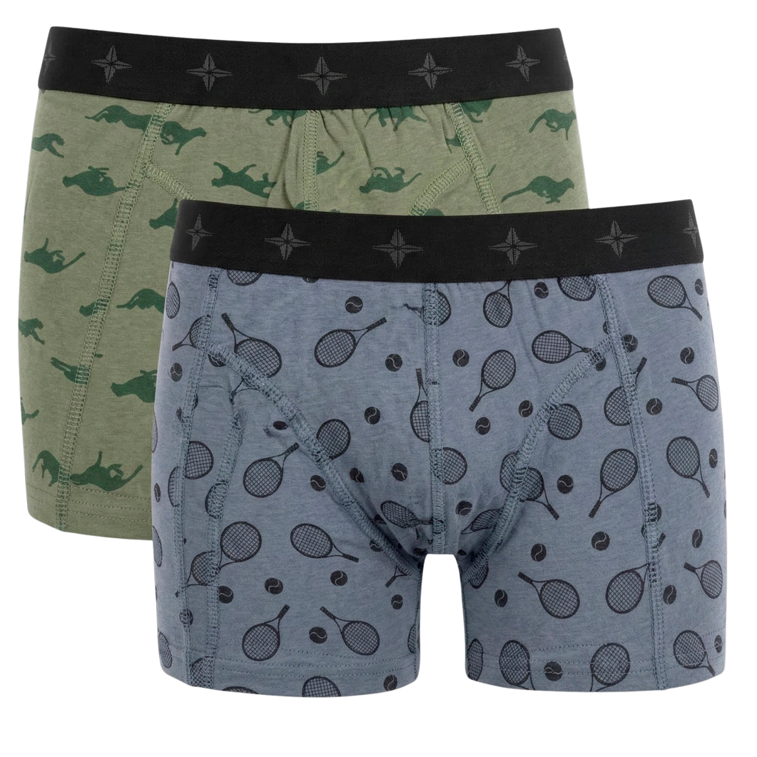 N.O.H.R. Uno Drenge Tights - Flintstone/Seaspray AOP